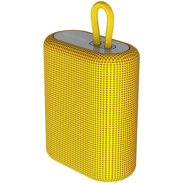Canyon BSP-4, Bluetooth Speaker, BT V5.0, BLUETRUM AB5365A, TF card support, Type-C USB port, 1200mAh polymer battery, Geltona, kabelio ilgis 0.42m, 114*93*51mm, 0.29kg