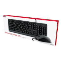 Trust Primo - Volle Größe (100%) - USB - Membran Key Switch - Schwarz - Maus enthalten