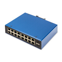 DIGITUS Industrial 16+2-Port L2 managed  Gigabit Ethernet PoE Switch