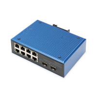 DIGITUS Industrial 8+2-Port Fast Ethernet Switch