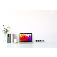 Brennenstuhl 1153590410 - 2 m - 4 AC-Ausgänge - Indoor - IP20 - Schwarz - Silber - 100 mm