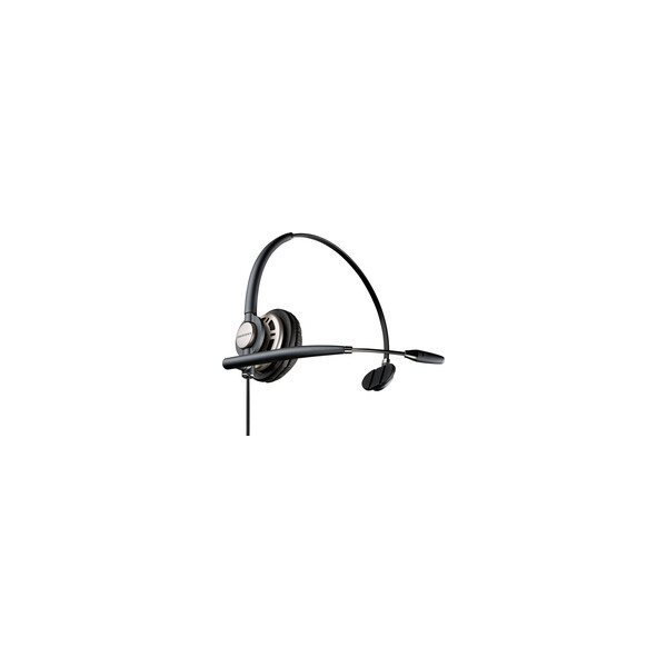 Poly EncorePro HW710 Ein-Ohr-Headset + Tragecase + Quick Disconnect - Kabelgebunden - Büro/Callcenter - Kopfhörer - Schwarz - Silber