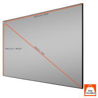 celexon CLR HomeCinema UST Hochkontrast-Rahmenleinwand 100", 220 x 124cm