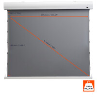 celexon HomeCinema Hochkontrastleinwand Tension 265 x 149 cm 120" - Dynamic Slate ALR