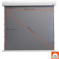 celexon HomeCinema Hochkontrastleinwand Tension 298 x 168...