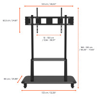 celexon Professional höhenverstellbarer Display Rollwagen Adjust-55120MP