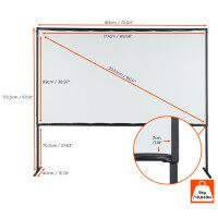 celexon basic line Faltrahmenleinwand 16:9, 80&quot; -...