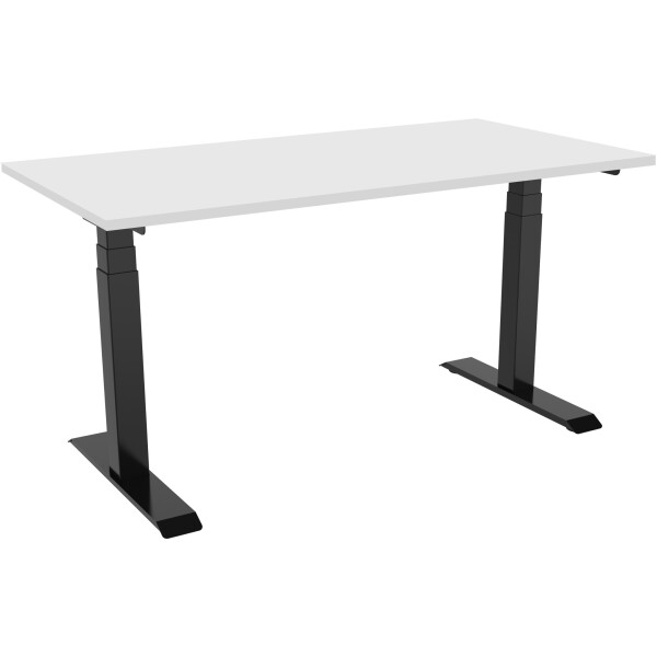 celexon elektrisch höhenverstellbarer Schreibtisch Professional eAdjust-58123 - schwarz, inkl. Tischplatte 150 x 75 cm