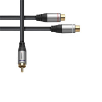 celexon Cinch auf 2x Cinch M/F Audioadapter 0,25m-...