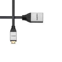 celexon Mini HDMI auf HDMI M/F Adapter mit Ethernet -...