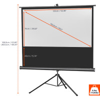 celexon Stativleinwand Economy 133 x 75 cm