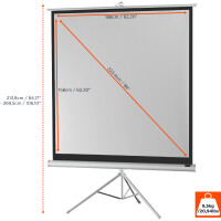 celexon Stativleinwand Economy 158 x 158 cm - White Edition