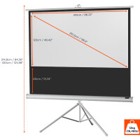 celexon Stativleinwand Economy 219 x 123 cm - White Edition