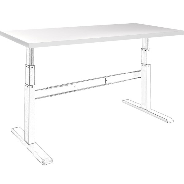 celexon Tischplatte 150 x 75cm für Adjust- Schreibtisch, weiß