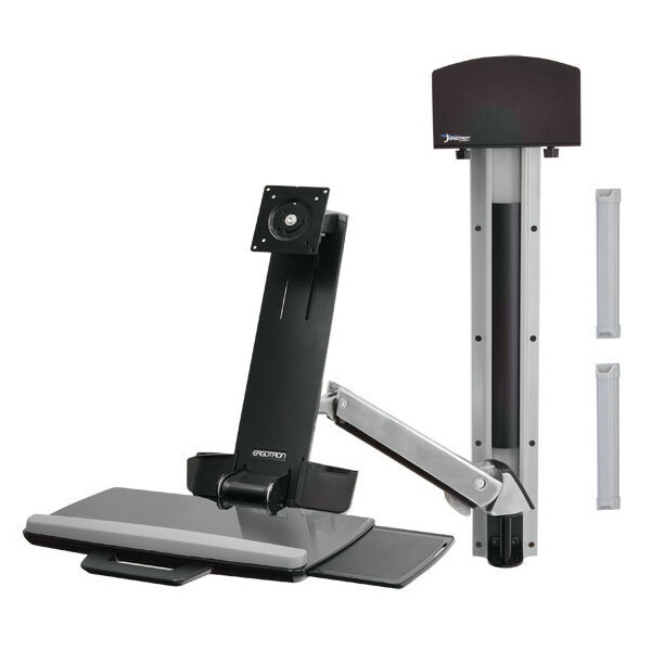 Ergotron StyleView Sit-Stand Combo System - 13,2 kg - 61 cm (24 Zoll) - 75 x 75 mm - 100 x 100 mm - Aluminium
