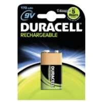 Duracell 056008 - Wiederaufladbarer Akku - Nickel-Metallhydrid (NiMH) - 9 V - 1 St&uuml;ck(e) - 170 mAh - 26 mm