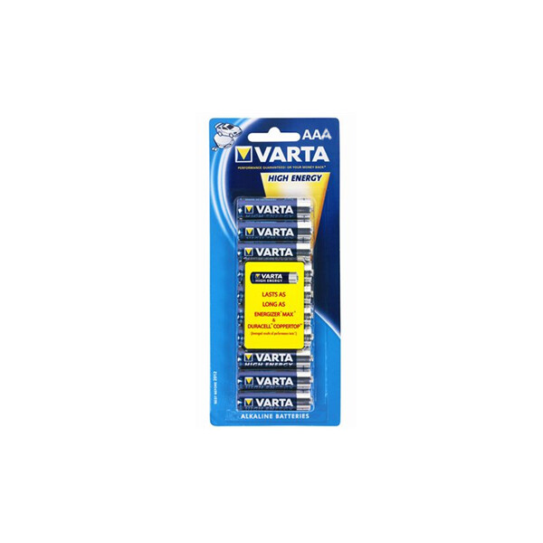 Varta High Energy AAA - 10 pcs - Einwegbatterie - AAA - Alkali - 1,5 V - 10 Stück(e) - Blau - Silber