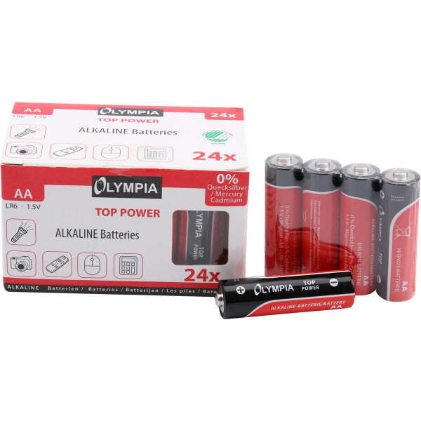 Olympia 40179 - AA - Alkali - 24 Stück(e) - 7 Jahr(e) - Schwarz - Rot - Fensterbox