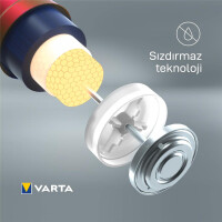Varta -4706/4B - Einwegbatterie - AA - Alkali - 1,5 V - 4 Stück(e) - Rot - Gelb
