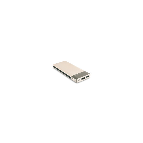Ultron RealPower PB-8000 Fashion - Schwarz - Champagner - Universal - Rechteck - Lithium Polymer (LiPo) - 8000 mAh - USB