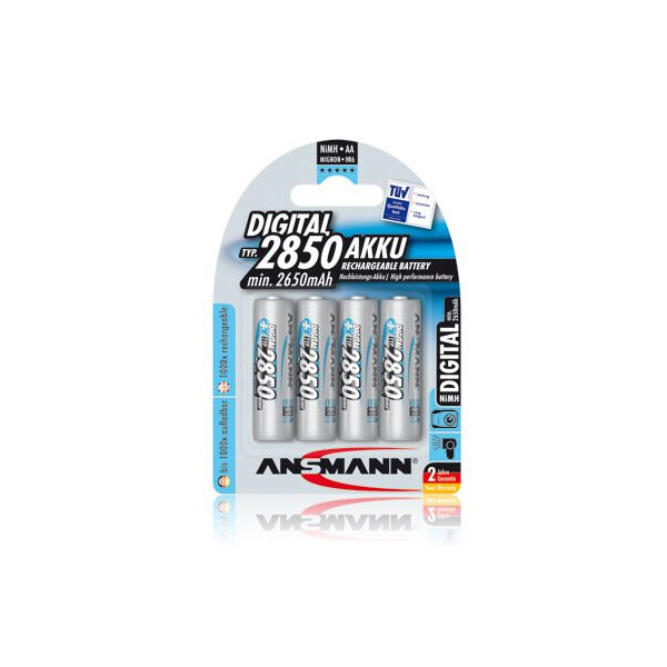 Ansmann 5035092 - Nickel-Metallhydrid (NiMH) - 4 Stück(e) - 2850 mAh - Silber - 14.5 x 50.5