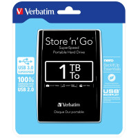 Verbatim Portables Festplattenlaufwerk Store n Go USB 3.0 - 1 TB - Schwarz - 1000 GB - 2.5 Zoll - 5400 RPM - Schwarz