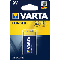 Varta Longlife Extra 9V Bloc - Einwegbatterie - Alkali - 9 V - 1 St&uuml;ck(e) - Blau - Gelb - 9V