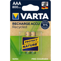 Varta 56813 101 402 - Wiederaufladbarer Akku - Nickel-Metallhydrid (NiMH) - 1,2 V - 2 St&uuml;ck(e) - 800 mAh - Gold - Gr&uuml;n