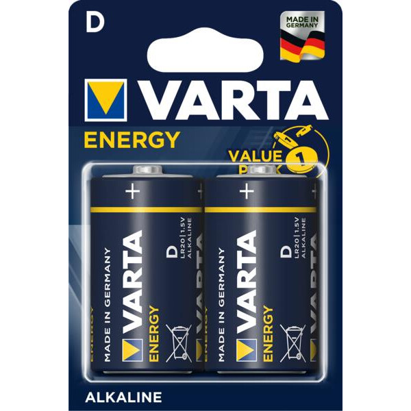 Varta ENERGY D - Einwegbatterie - D - Alkali - 1,5 V - 2 Stück(e) - Blau