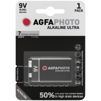 AgfaPhoto Batterie Alkaline Ultra -9V 6LR61 E-Block 1St. - Batterie - 9V-Block