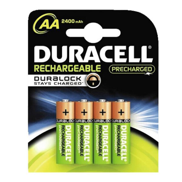 Duracell NiMH - AA - 2400 mAh - Wiederaufladbarer Akku - Nickel-Metallhydrid (NiMH) - 1,2 V - 4 Stück(e) - 2400 mAh - Bronze - Grün