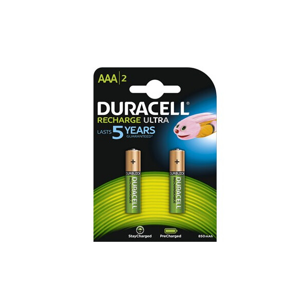 Duracell Akku Staycharged 2 x Micro 0,8 Ah - Wiederaufladbarer Akku - AAA - Nickel-Metallhydrid (NiMH) - 1,2 V - 2 Stück(e) - 800 mAh