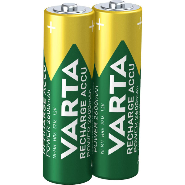 Varta Akku 2 x Mignon 2,6 Ah Blister - Wiederaufladbarer Akku - AA - Nickel-Metallhydrid (NiMH) - 1,2 V - 2 Stück(e) - 2600 mAh