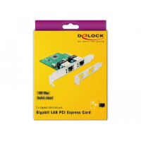 Delock 89999 - Eingebaut - Kabelgebunden - PCI Express - WLAN - 1000 Mbit/s - Grün