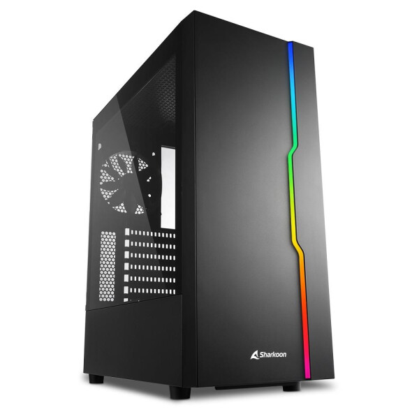 Sharkoon RGB Slider - Midi Tower - PC - Schwarz - ATX - micro ATX - Mini-ITX - Gaming - 15,7 cm