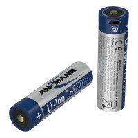 Ansmann 1307-0003 - Wiederaufladbarer Akku - Lithium-Ion (Li-Ion) - 3,6 V - 3400 mAh - 12,24 Wh - Silber