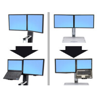 Ergotron WorkFit Convert-to-LCD &amp; Laptop Kit from Dual Displays - 11,8 kg - 50,8 cm (20 Zoll) - 75 x 75 mm - 100 x 100 mm