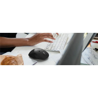 KeySonic Mouse with scroll wheel BT & RF USB dongle AA battery grip surface black - Maus