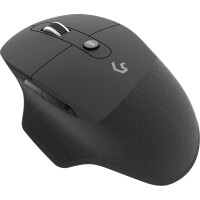 KeySonic Mouse with scroll wheel BT & RF USB dongle AA battery grip surface black - Maus