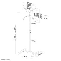 Neomounts by Newstar Flachbildschirm Bodenständer - 20 kg - 25,4 cm (10 Zoll) - 139,7 cm (55 Zoll) - 75 x 75 mm - 400 x 400 mm