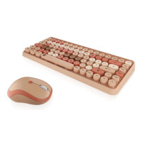 KeySonic Desktop-Set KSKM-5200M-RF DE Wireless sand/creme