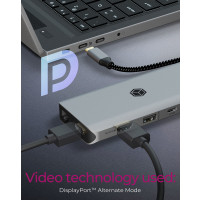 ICY BOX D ICY BOX IB-DK4061-CPD USB-C 12-Port 100W DockingStation