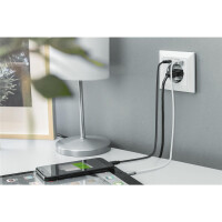 DIGITUS Sicherheits-Steckdose für Unterputzmontage mit 1 x USB Type-C,  1 x USB A