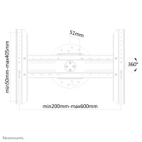 Neomounts by Newstar Monitor-Wandhalterung - 94 cm (37 Zoll) - 190,5 cm (75 Zoll) - 200 x 200 mm - 600 x 400 mm - 360° - Schwarz