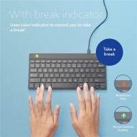 R-Go Compact Break e nomic keyboard QWERTZ DE wired