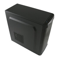 LC-Power 7034B - Midi Tower - PC - Schwarz - ATX - micro ATX - Mini-ATX - Metall - 14,5 cm
