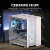 Corsair Geh Midi 6500D Airflow Tempered Glass White