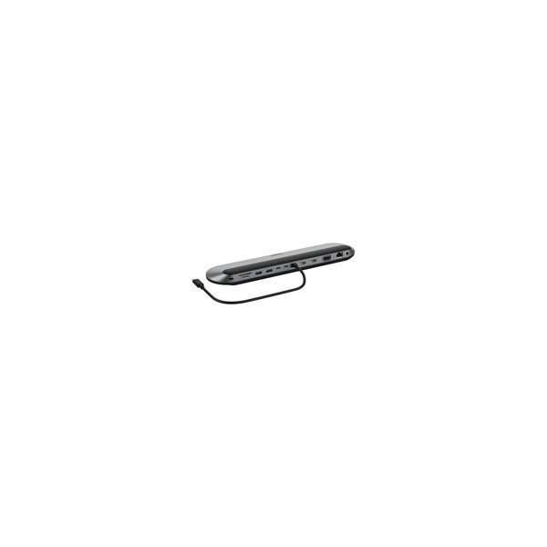 Belkin INC014BTSGY - Kabelgebunden - USB 3.2 Gen 2 (3.1 Gen 2) Type-C - 100 W - 3,5 mm - 2500 Mbit/s - Schwarz - Grau