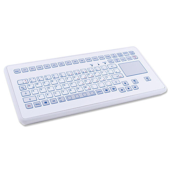 GETT TKS-088c-TOUCH-KGEH-USB-DE - Kabelgebunden - USB - QWERTZ - Weiß
