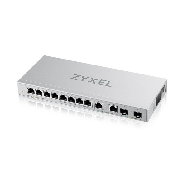 ZyXEL XGS1010-12 v2 12-Port Gigabit UnmanagedSwitch with 8-Port 1G+ 2-Port 2.5G+ - Switch - 1 Gbps